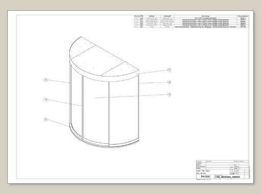 CURVED 180/360 RC2 drawing + wall connection for 360